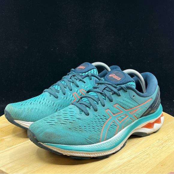 Asics Womens Gel Kayano 27 1012A649 Blue Running Shoes Sneakers Size 9 - Picture 2 of 10